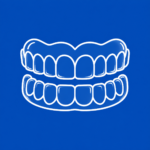 Clear Braces Icon Blue