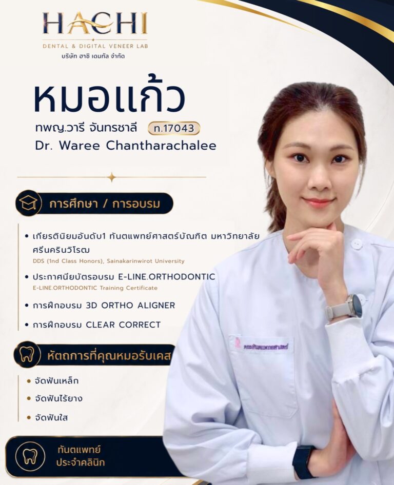 ประวัติหมอแก้ว ทีมทันตแพทย์ Hachi Dental