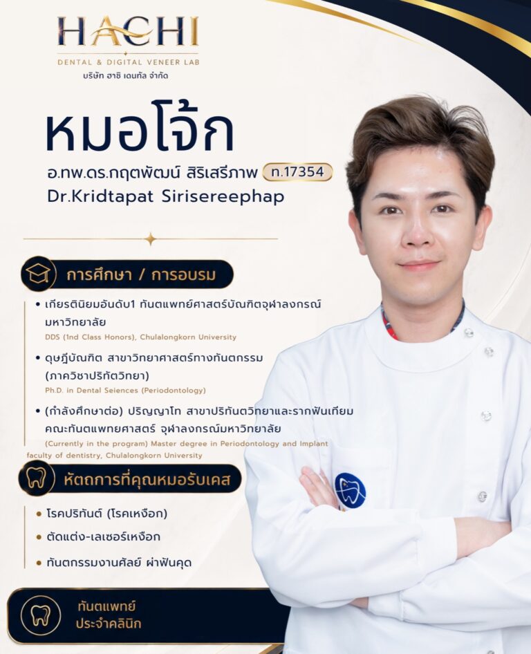 ประวัติหมอโจ๊ก ทีมทันตแพทย์ Hachi Dental