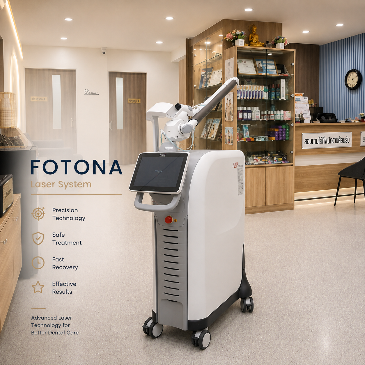 เครื่องเลเซอร์ Fotona LightWalker Er:YAG ที่คลินิกทันตกรรมฮาชิ