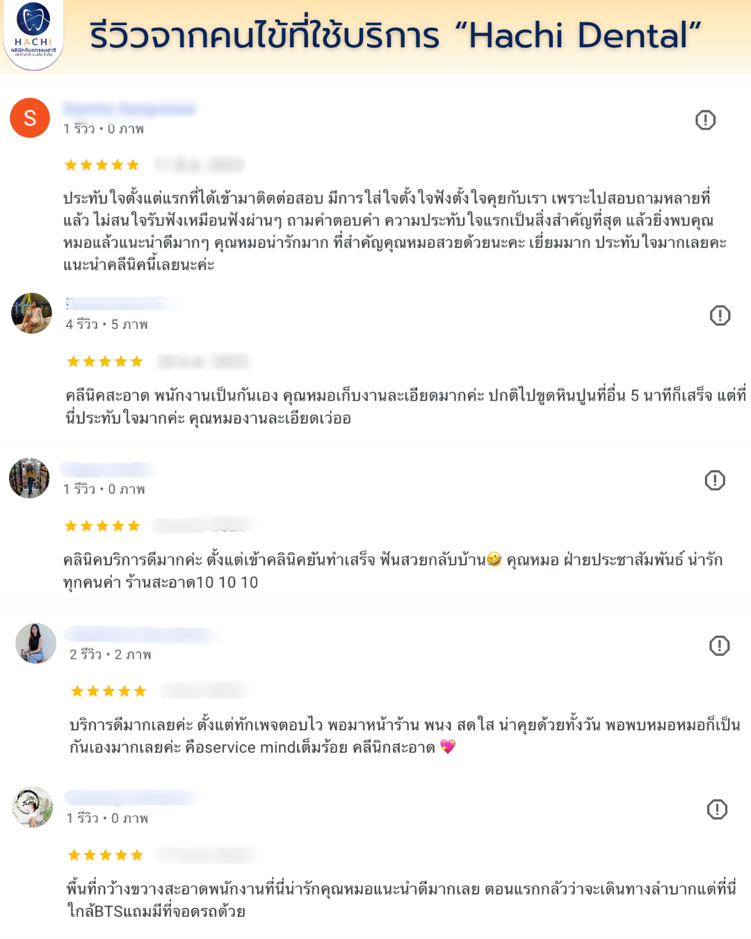 รีวิวจากคนไข้ Hachi Dental 2