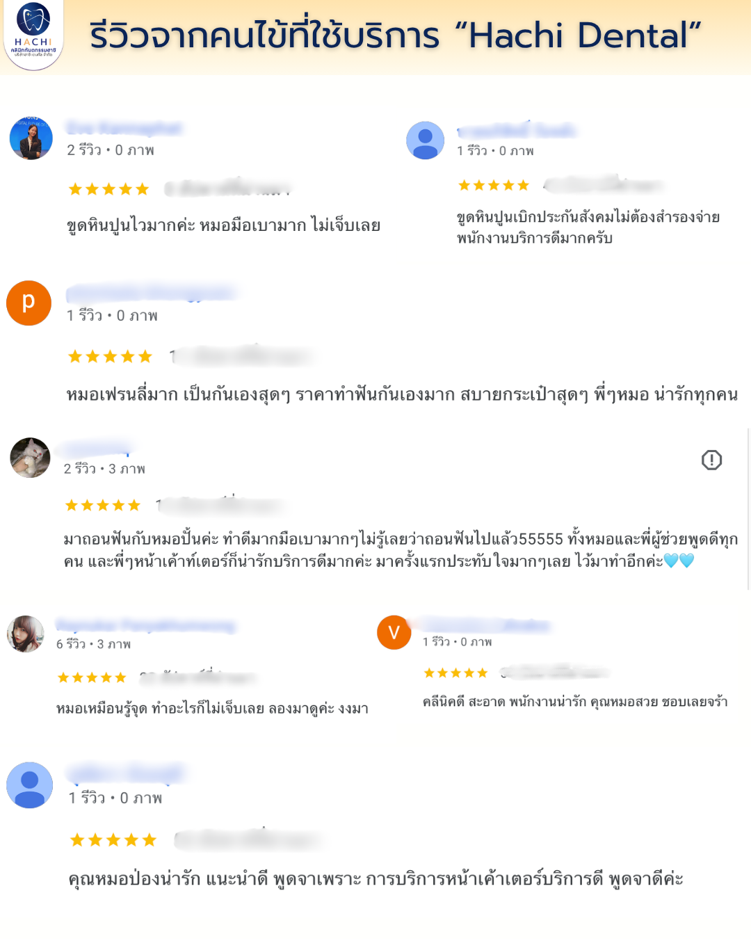 รีวิวจากคนไข้ Hachi Dental 6