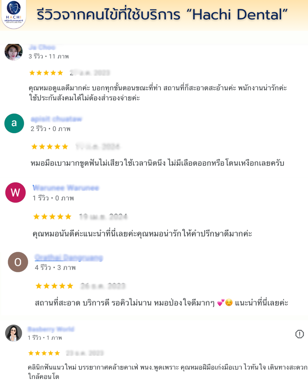 รีวิวจากคนไข้ Hachi Dental 8